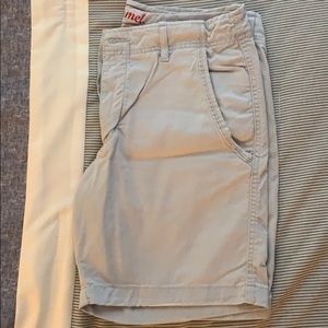 Red camel shorts